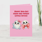 Happy Boo Day Schattige Ghost foto Halloween kaart (Voorkant)