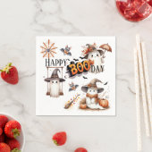 Happy BOO Day Schattigee Waterverf Ghost Herfst Servet (Insitu)