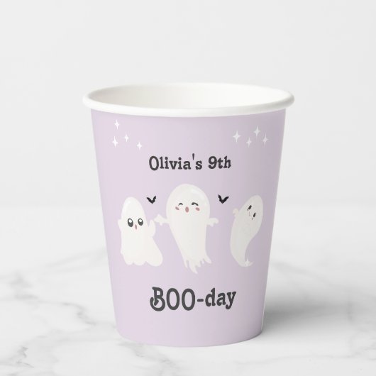 Happy Boo Day | Spooky BOO Day Celebration Papieren Bekers (Achterkant)