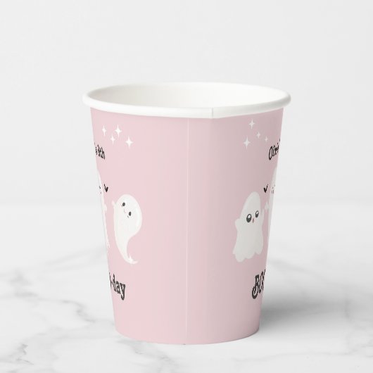 Happy Boo Day | Spooky BOO Day Celebration Papieren Bekers (Rechts)