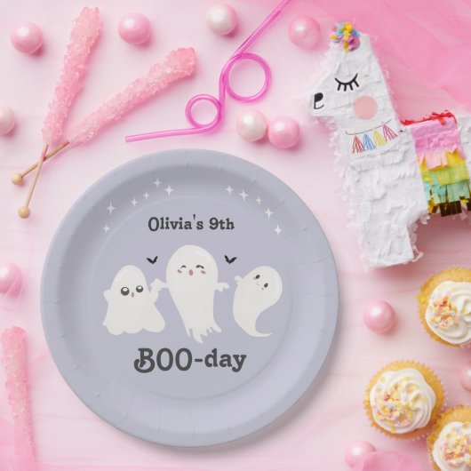 Happy Boo Day | Spooky BOO Day Celebration Papieren Bordje (Feest)