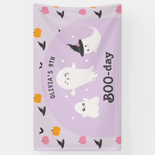 Happy Boo Day | Spooky BOO Day Celebration Spandoek (Verticaal)