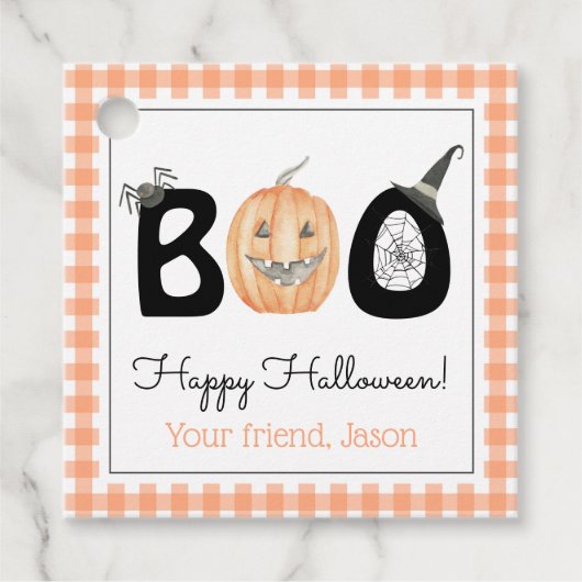 Happy Boo Day Trick or treat Halloween Bedankjes Labels (Voorkant)