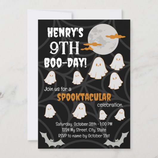 Happy Boo-Day uitnodiging (Voorkant)