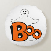 Happy Boo Ghost Rond Kussen (Voorkant)