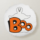 Happy Boo Ghost Rond Kussen (Achterkant)