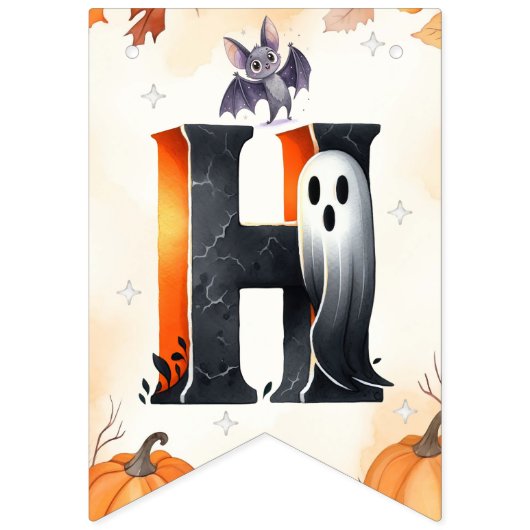 Happy Boo Halloween Bunting Banner - Schattigee ge (Tweede vlag)