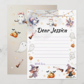 Happy Boo Halloween Ghost Seizoensgebonden Feestdagenkaart (Voorkant / Achterkant)