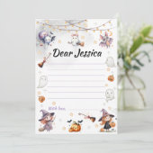 Happy Boo Halloween Ghost Seizoensgebonden Feestdagenkaart (Staand voorkant)