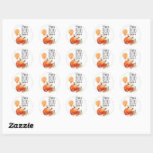 Happy Boo Season Waterverf Pumpkin Ronde Sticker (Vel)