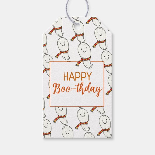 Happy Boo-thday Birthday Cadeaulabel (Voorkant)