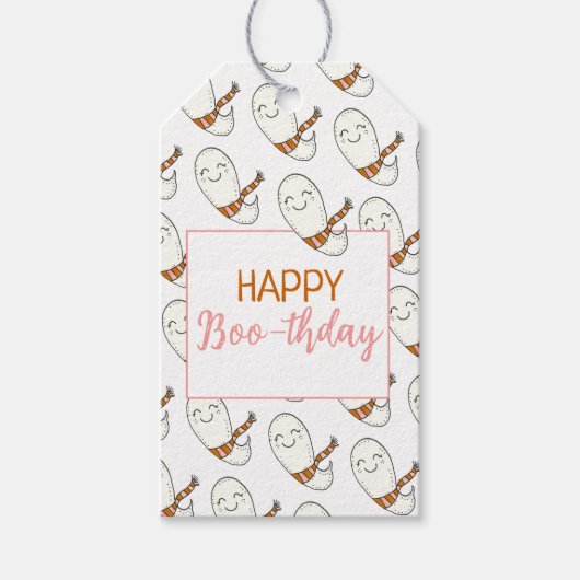 Happy Boo-thday Birthday Cadeaulabel (Voorkant)