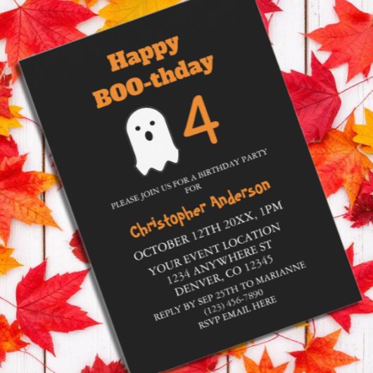 Happy BOO-thday Halloween Birthday Kaart
