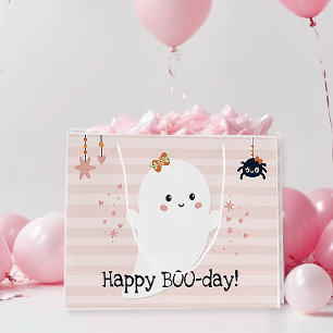 Happy BOOday Kawaii Ghost Pink Halloween Groot Cadeauzakje