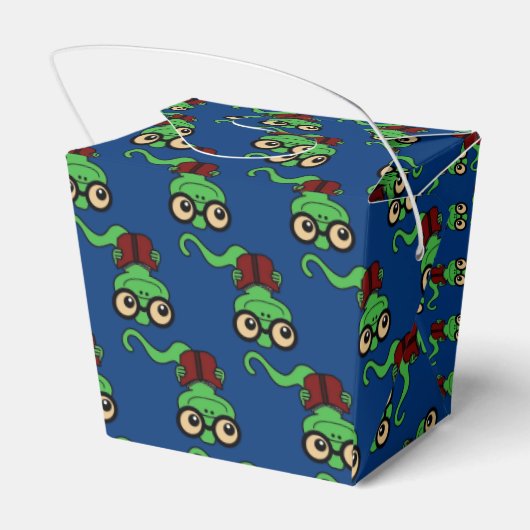 Happy Bookworm Blauwgroen Bedankdoosjes (Achterkant)