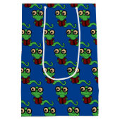 Happy Bookworm Blauwgroen Medium Cadeauzakje (Achterkant)