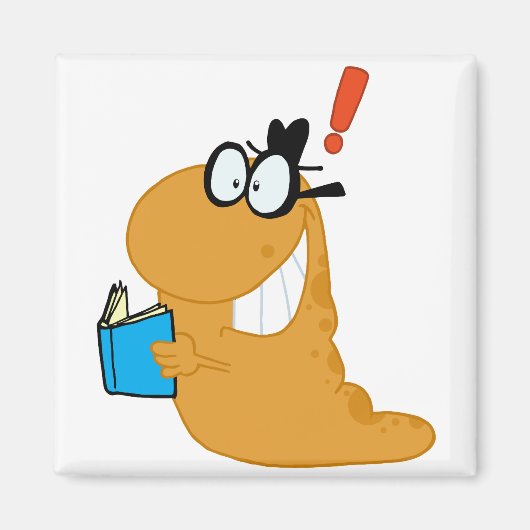 Happy-Bookworm-by-an-idea Magneet (Voorkant)