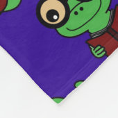 Happy Bookworm Paarse Fleece Deken (Hoek)