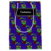 Happy Bookworm Paarse Medium Cadeauzakje (Voorkant)