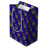 Happy Bookworm Paarse Medium Cadeauzakje (Achterkant Gekanteld)