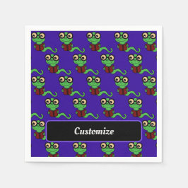 Happy Bookworm Paarse Servet