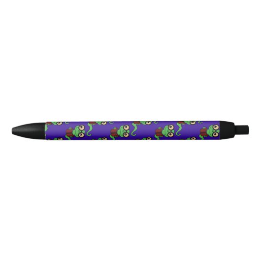 Happy Bookworm Paarse Zwarte Inkt Pen (Voorkant)