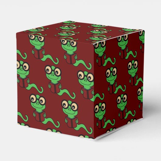 Happy Bookworm Rood Bedankdoosjes (Achterkant)