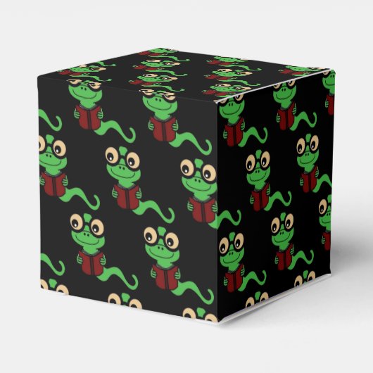 Happy Bookworm Zwart Bedankdoosjes (Achterkant)