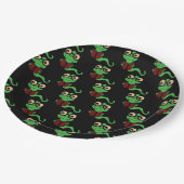 Happy Bookworm Zwart Papieren Bordje (Gekanteld)