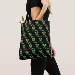 Happy Bookworm Zwart Tote Bag