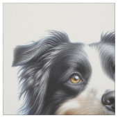Happy Border Collie Dog Fabric Stof (Swatch)