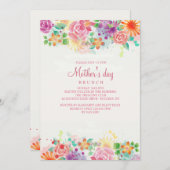 Happy Border Moederdag Uitnodiging (Voorkant / Achterkant)