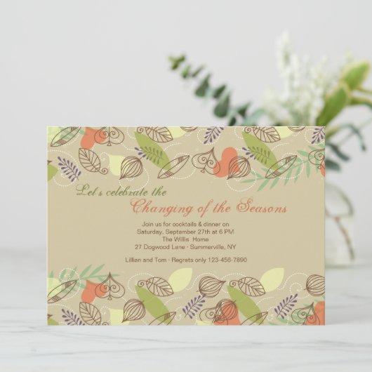 Happy Border Uitnodiging (Staand voorkant)