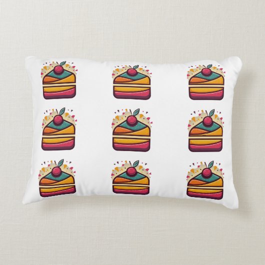 Happy Born Day Cake Accent Kussen (Achterkant)