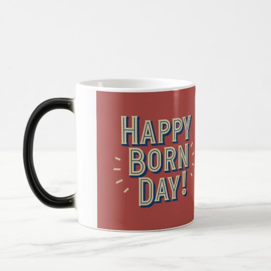 Happy Born Day Design Magische Mok (Links)