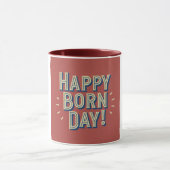 Happy Born Day Design Mok (Midden)