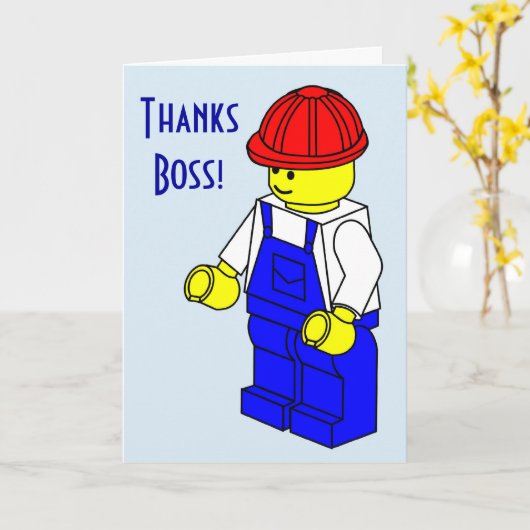 Happy Boss Day humor. Grappige dag van de baas Kaart (Gele Bloem)