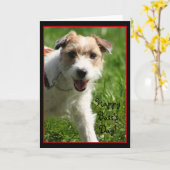 Happy Boss Day Jack Russell Terrier Card Kaart (Gele Bloem)