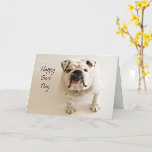 Happy Boss' Day Kaart (Gele Bloem)