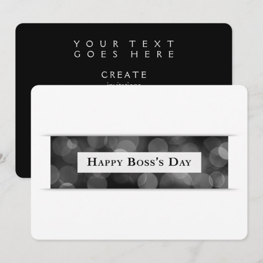 Happy Boss Day Kaart (Voorkant / Achterkant)