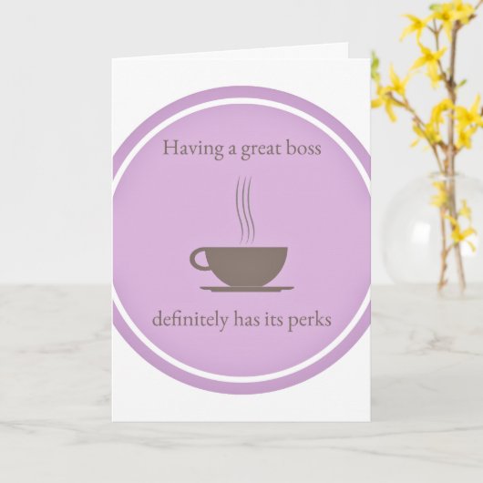 Happy Boss Day Kaart (Gele Bloem)