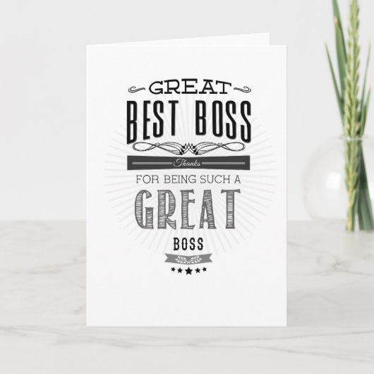 Happy Boss Day Kaart (Voorkant)