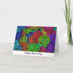 Happy Boss Day met @ ampersat-teken Kaart