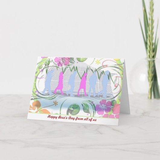 Happy Boss Day met ons allemaal Kaart (Voorkant)