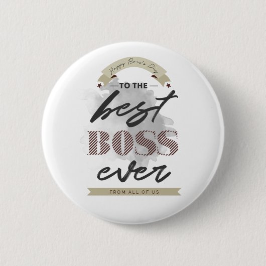 Happy Boss Day Ronde Button 5,7 Cm (Voorkant)