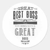 Happy Boss Day Ronde Sticker (Voorkant)