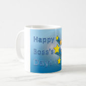 Happy Boss Day Shooting Stars Koffiemok (Voorkant links)