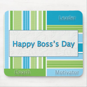 Happy Boss Day Stripes Muismat