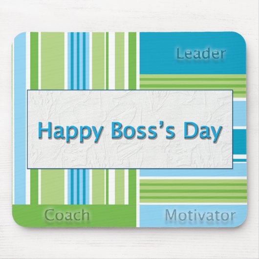 Happy Boss Day Stripes Muismat (Voorkant)