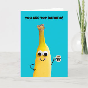 Happy Boss Day Top Banana Humor  Feestdagen Kaart